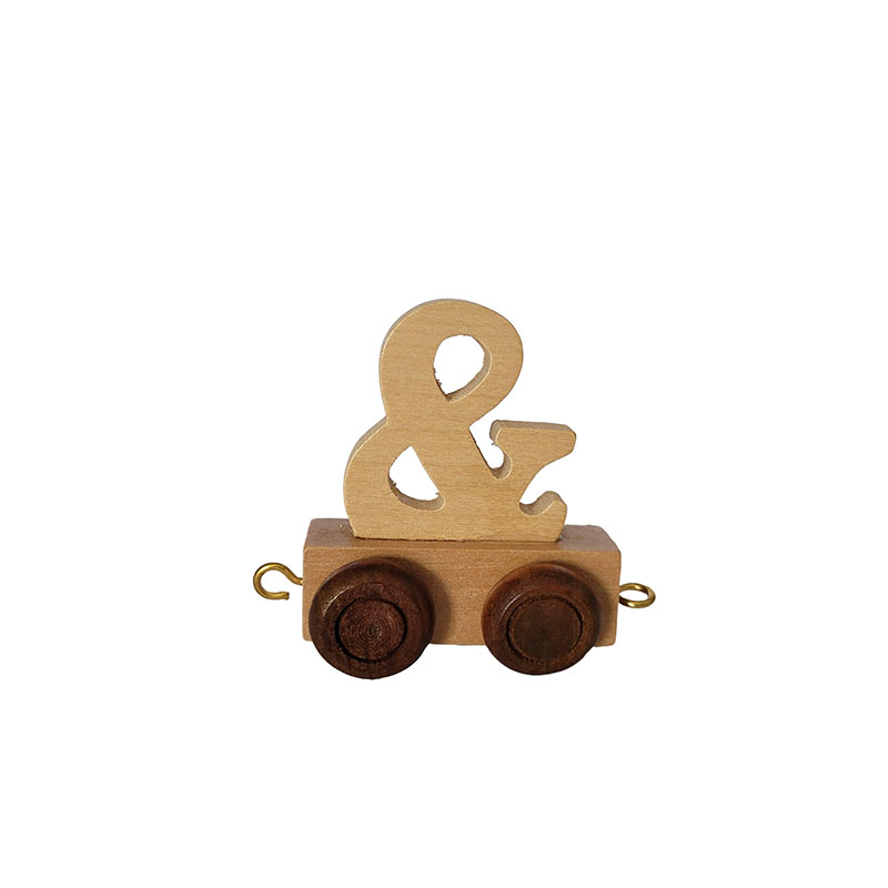 Natural Wooden Ampersand  &, Natural